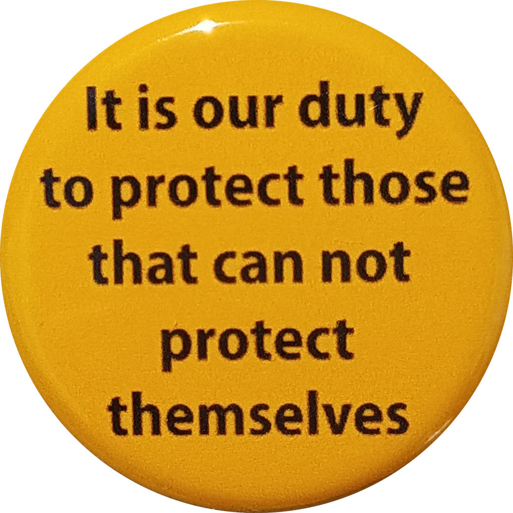 Our Duty To Protect Button Bottle Opener Magnet - Button Lore